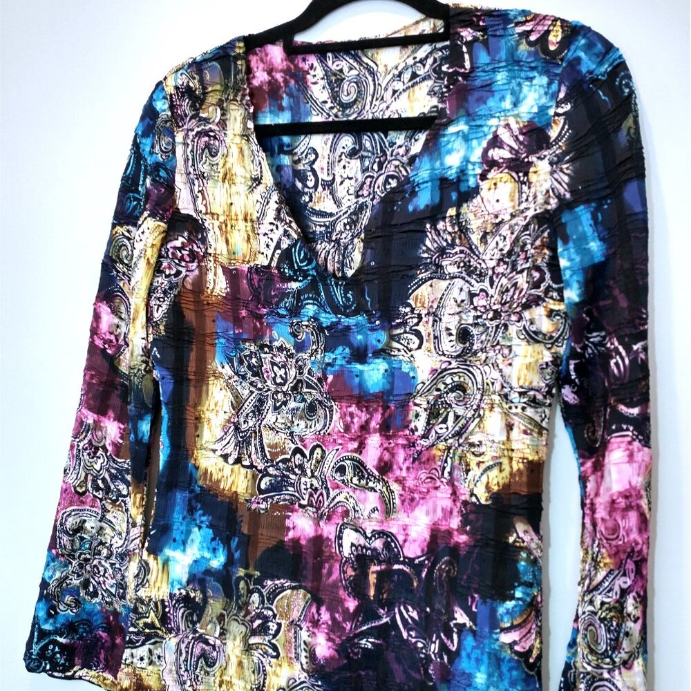 Alberto Makali Sequin Embellished Blouse Size L